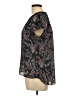 Twine & String 100% Polyester Black Short Sleeve Blouse Size L - photo 5