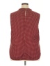 MM. LaFleur 100% Polyester Houndstooth Burgundy Sleeveless Blouse Size 2X - photo 2