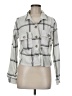 Just Polly 100% Polyester Silver Long Sleeve Button-Down Shirt Size M - photo 1