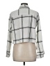 Just Polly 100% Polyester Silver Long Sleeve Button-Down Shirt Size M - photo 2