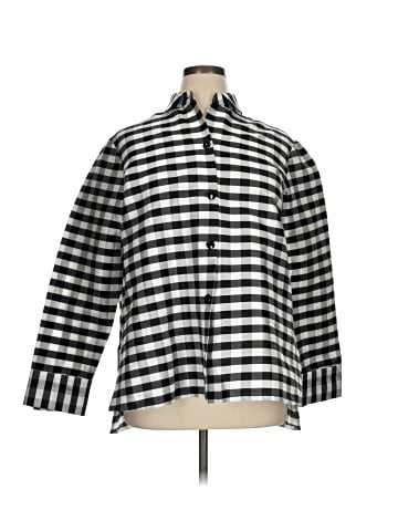 E Emmelle 3/4 Sleeve Button-Down Shirt (view 1)