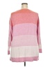 T by Talbots Color Block Pink Pullover Sweater Size 2X - photo 2