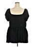 Torrid 100% Cotton Black Short Sleeve Top Size 5X Plus (5) - photo 2
