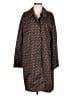 Burberry 100% Polymide Brown Monogram Stripe Print Nylon Car Coat Size 12 - photo 1