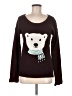 Black Poppy 100% Acrylic Graphic Brown Pullover Sweater Size M - photo 1