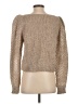 LoveShackFancy Metallic Tan Wool Pullover Sweater Size S - photo 2