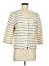 Merona 100% Linen Stripes Ivory Blazer Size M - photo 1