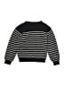 Basic Editions 100% Cotton Stripes Black Pullover Sweater Size 8 - photo 2
