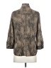 Fred David Animal Print Brown 3/4 Sleeve Button-Down Shirt Size S - photo 2