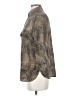 Fred David Animal Print Brown 3/4 Sleeve Button-Down Shirt Size S - photo 5
