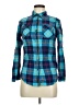 Assorted Brands 100% Cotton Plaid Blue Long Sleeve Button-Down Shirt Size M - photo 1