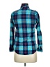 Assorted Brands 100% Cotton Plaid Blue Long Sleeve Button-Down Shirt Size M - photo 2