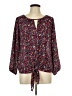 Weston 100% Polyester Burgundy 3/4 Sleeve Blouse Size L - photo 1