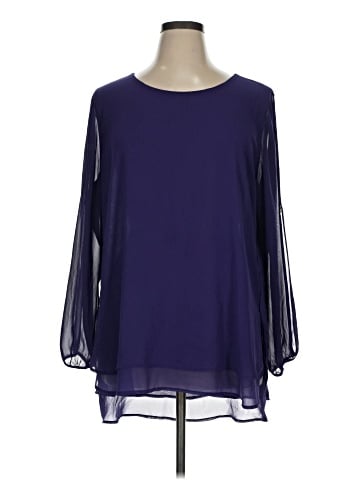Black Label by Chico's 3/4 Sleeve Blouse (view 1)