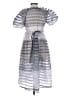 Baum Und Pferdgarten 100% Polyester Checkered-gingham Silver Cocktail Dress Size EU (IT) 34 / US 00 - photo 2