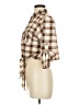Speed Limit MPH 100% Polyester Plaid Tan 3/4 Sleeve Blouse Size M - photo 5