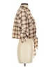 Speed Limit MPH 100% Polyester Plaid Tan 3/4 Sleeve Blouse Size M - photo 4