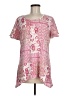 Basic Editions Paisley Pink Short Sleeve T-Shirt Size M - photo 1