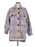 Unbranded 100% Polyester Plaid Purple Blue Poncho Size M - photo 1