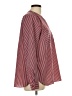 CAbi 100% Polyester Stripes Red Long Sleeve Blouse Size L - photo 4