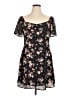 Rewind 100% Polyester Floral Black Casual Dress Size XL - photo 1