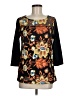 Echo 100% Polyester Black 3/4 Sleeve Blouse Size M - photo 1