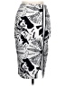 Vestique Graphic Silver Casual Skirt Size L - photo 1