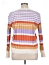&merci 100% Polyester Color Block Orange Pullover Sweater Size L - photo 2
