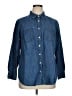 Talbots 100% Cotton Blue Long Sleeve Button-Down Shirt Size 1X - photo 1