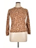 Ann Taylor 100% Cotton Animal Print Brown Pullover Sweater Size XL - photo 1