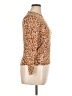 Ann Taylor 100% Cotton Animal Print Brown Pullover Sweater Size XL - photo 4