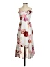 Assorted Brands Floral Ivory White Cocktail Dress Size 6 - photo 1