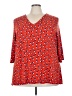 Leota Red 3/4 Sleeve Blouse Size 26 - 28 - photo 1