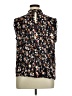 Ann Taylor 100% Polyester Floral Black Sleeveless Blouse Size XL - photo 2