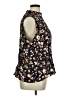 Ann Taylor 100% Polyester Floral Black Sleeveless Blouse Size XL - photo 4