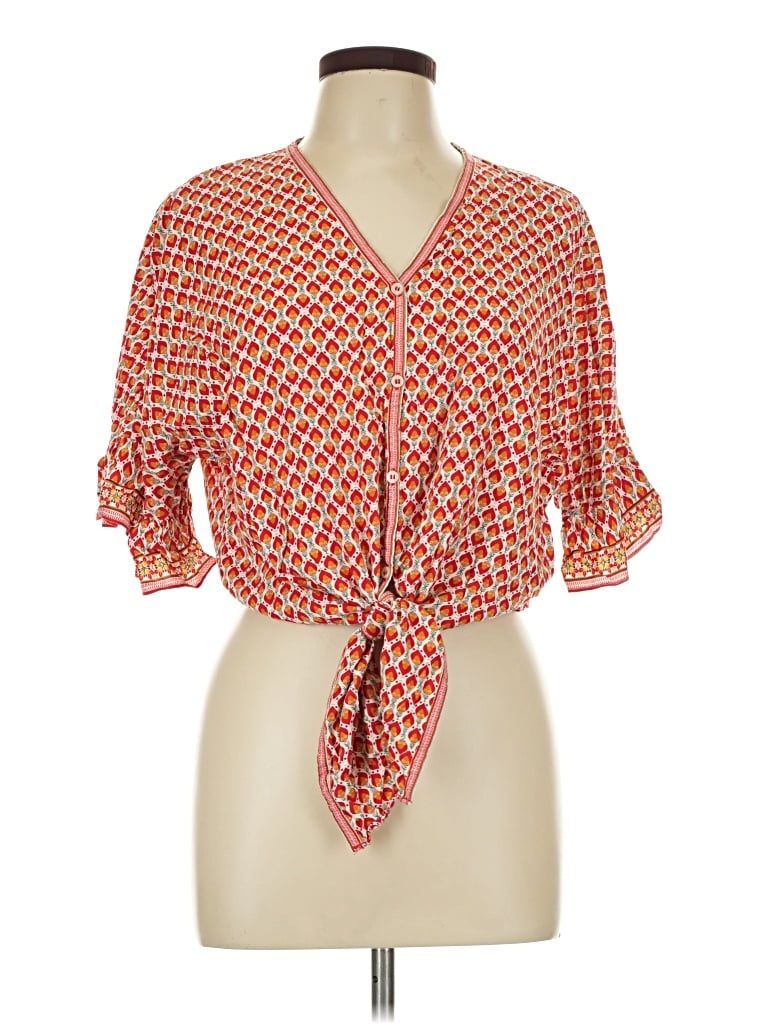 Pre-owned Max Studio 3/4 Sleeve Blouse In Orange
