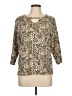 Cathy Daniels Animal Print Gold Pullover Sweater Size L - photo 1
