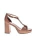 27 EDIT 100% Leather Tan Sandals Size 9 (wide) - photo 1
