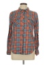 Assorted Brands 100% Polyester Plaid Orange Long Sleeve Blouse Size L - photo 1