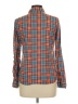 Assorted Brands 100% Polyester Plaid Orange Long Sleeve Blouse Size L - photo 2
