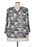 Dna Couture Silver 3/4 Sleeve Blouse Size 3X - photo 1