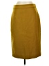 J.Crew 100% Wool Solid Yellow Wool Skirt Size 0 - photo 1