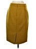 J.Crew 100% Wool Solid Yellow Wool Skirt Size 0 - photo 2