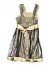 Justice 100% Polyester Metallic Gold Dress Size 20 - photo 2