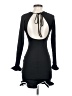 Shein Solid Black Cocktail Dress Size XS - photo 2