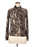 Unbranded Animal Print Brown Long Sleeve Blouse Size L - photo 1