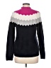 Talbots Chevron-herringbone Blue Turtleneck Sweater Size M - photo 2