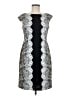 Wisp Graphic Silver Cocktail Dress Size 8 - photo 1