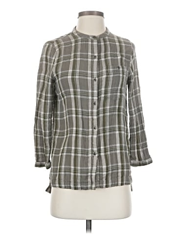 CALVIN KLEIN JEANS 3/4 Sleeve Button-Down Shirt (view 1)