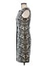 Wisp Graphic Silver Cocktail Dress Size 8 - photo 5